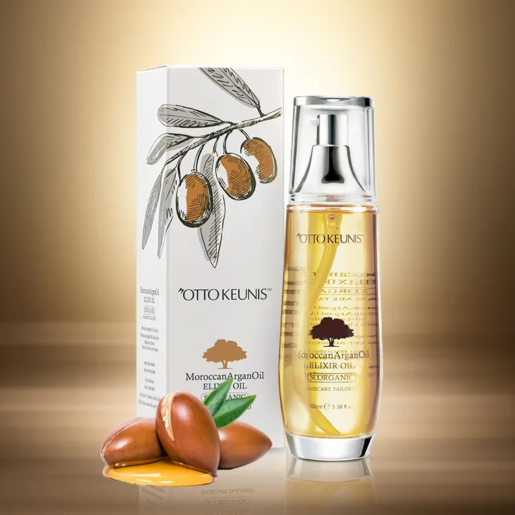 Huile capillaire d'argan marocaine biologique pure pour cheveux crépus abîmés huile de soin capillaire en gros