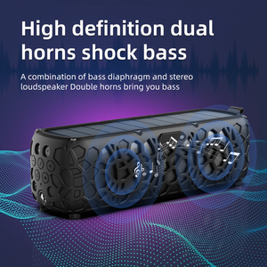 Loa năng lượng mặt trời lấy cảm hứng từ khối nước: IPX5 không thấm nước, 20H + chơi, dây buộc & đồng hành âm nhạc ngoài trời Velcro - Product Image 5