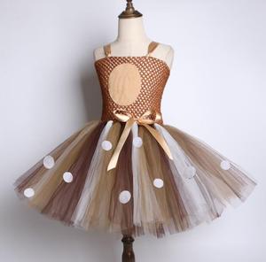 Costumes Ecoparty <span class=keywords><strong>de</strong></span> cerf pour bébés filles Robe <span class=keywords><strong>de</strong></span> Noël pour enfants Costumes d'Halloween Robe tutu en tulle <span class=keywords><strong>de</strong></span> <span class=keywords><strong>renne</strong></span> Princesse d'anniversaire - Product Image 4