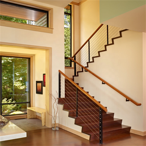 Kits de garde-corps d'escalier modernes DAIYA avec main courante de <span class=keywords><strong>balustrade</strong></span> en fil noir - Product Image 3