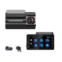CPT AI Smart Dash Cam Triple 2K+1080P+1080P G4000 4G Sim Card Kamera Dashboard Layar Sentuh 3.0" Baterai Terpasang GPS Dual-Mode