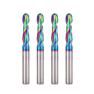 Độ chính xác cao 2F bóng mũi cuối nhà máy vòng hình cầu Bóng Mũi phay <span class=keywords><strong>Cutter</strong></span> cho 5 trục gỗ máy với DLC cầu vồng Áo - Product Image 3