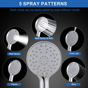 Ensemble de douche 2-en-1 pour salle de bain, pomme de douche à effet pluie haute pression avec extension A - Product Image 4