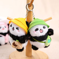 Peluche personnalisée OEM Petit Panda en peluche Poupée en peluche Animaux en peluche Beau Panda Porte-clés en peluche personnalisé