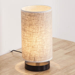 Lámpara de Escritorio Moderna de Lino y Bambú para Sala de Estar, Dormitorio, Mesita de Noche, Jardín de Infancia, con Diseño DIY para Graffiti - Product Image 3