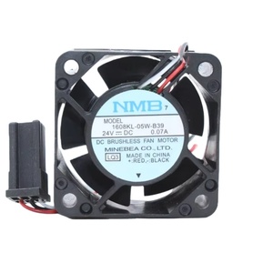 <span class=keywords><strong>Minebea</strong></span> <span class=keywords><strong>NMB</strong></span> 4020 Fanuc พัดลม0.07A 24V ลูกบอลไฟฟ้าพลาสติก ODM ปรับแต่งได้40มม. เส้นผ่าศูนย์กลาง6500rpm 1608KL-05W-B39 - Product Image 1