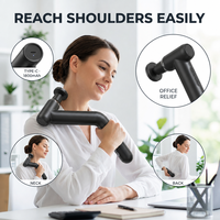 Nouveau design Mini pistolet de massage 460g léger 4 vitesses 4 têtes 42dB silencieux Recharge Type C Pistolet de massage des tissus profonds et des fascias