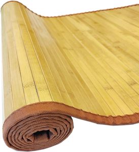 Modern Bamboo Area Rug Non-Slip Roll <strong>Runner</strong> 118X23.6inches Washable Low Pile <strong>Floor</strong> Mat for Living Room <strong>Kitchen</strong> Outdoor Use - Product Image 1