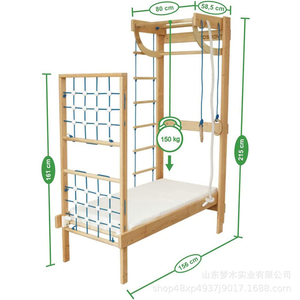 Tout-petits jouet balançoires ensembles <span class=keywords><strong>escalade</strong></span> en bois massif barre de singe mural intérieur aire de jeux en bois corde cadre d'<span class=keywords><strong>escalade</strong></span> grand - Product Image 2
