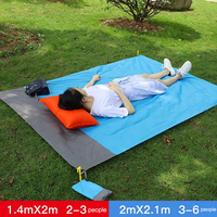 2*1.4m tente extérieure matelas poche Camping pique-nique tapis Portable plage couverture étanche à l'humidité pelouse plage lit équipement