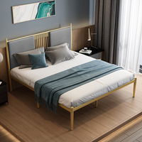 Lit en métal Tête de lit souple Full Single Queen King Size Cadre de lit en métal