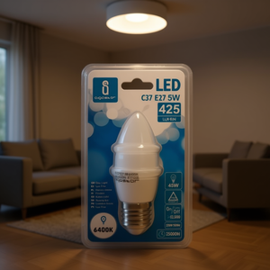 LED Bulb C37 E27 5W 425 Lumen 6400K Day Light 25000H Lifespan - Product Image 3