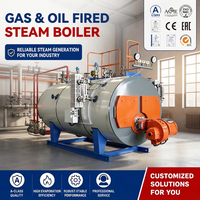 Chaudière à vapeur à gaz GPL 3 tonnes 20 tonnes 2 tonnes/h à tubes de feu 3 passages PLC petite capacité compacte pour atelier et usine