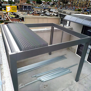 Pérgola Moderna para Jardín o Patio, Techo Retráctil con Motor, Estructura con Recubrimiento en Polvo, Gazebo Serie S, Pérgola de Aluminio - Product Image 4