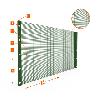 Valla de Seguridad Moderna de Hierro Anti-Escalada de 6 Pies (358) con Diseño de Fácil Instalación y Visibilidad Clara para Obras de Construcción y Estaciones Ferroviarias - Product Image 6