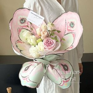Nouveauté : 10 lots/paquet de papier d'emballage en forme de papillon coloré, papier d'emballage pour fleurs, pour fleuristes et boutiques de fleurs - Product Image 6