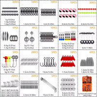 Kit de pêche à la truite SKM 257 pièces, hameçons pour jig, plombs, émerillons, spinners, fils d'acier, ensembles avec émerillon et mousqueton