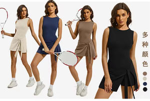 Robe de tennis pour femme avec logo personnalisé XS-3XL, dos en U, élégante, style bandage, pour padel et pickleball, séchage rapide - Product Image 5