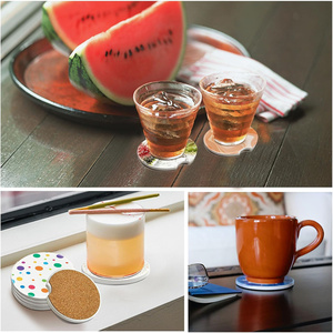 Posavasos de cerámica para sublimación de coche de estilo clásico, posavasos de piedra para coche con parte trasera de corcho para mantener el derrame de bebidas - Product Image 6