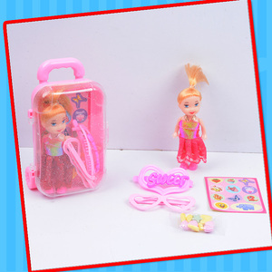 Divertido equipaje caramelo Juguete plástico barato juguete Caddy escuela maletas con muñeca y accesorios juguete caramelo - Product Image 4