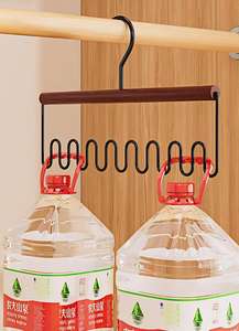 U-förmiger Haken Metall Holz Design Metall Kleiderbügel Unterwäsche Weste Kleiderbügel spart Platz und verhindert Rutschen - Product Image 5