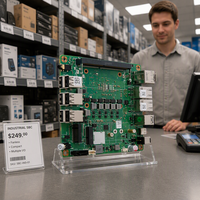 Nouvelle carte mère industrielle embarquée Intel NANO ITX DDR4 monocanal SATA MAX 32 Go triple affichage pour contrôle industriel