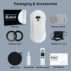 Nettoyeur de vitres électrique anti-collision, double pulvérisation, modes sec et humide, fonctionnement à une touche, <span class=keywords><strong>lave</strong></span>-<span class=keywords><strong>vitre</strong></span> extérieur écoénergétique - Product Image 6