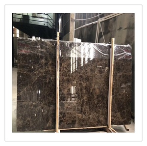 Grandes dalles <span class=keywords><strong>de</strong></span> marbre brun Emperador foncé antique, modernes et polies, en pierre technique, pour la décoration des murs et des sols d'hôtels - Product Image 1