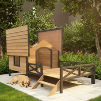 Groothandel Houten Hondenhok Outdoor Houten Hondenkennel Met Balkon