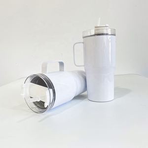 Tazas de Viaje Aisladas de 20oz para Niños y Estudiantes, Blancas para Sublimación, con Asa Metálica, Disponibles en Almacén de EE. UU. - Product Image 4