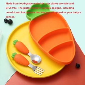 Nuevos Productos: Set de Platos de Silicona de Grado Alimenticio para Bebés, Platos de Silicona con Succión para Niños - Product Image 4