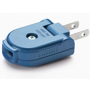 Màu Xanh CE Đồng Mỹ 2-Pin có thể tháo rời dây cắm 90 độ xoay chúng tôi kết nối điện nữ nam re-wirable ổ cắm loại - Product Image 3