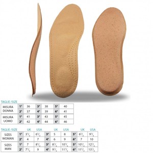 Semelles anatomiques confortables OK PED avec soutien de la voûte plantaire - Paire en cuir Réf. 121 - Product Image 1