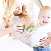 Cartoon Design Gemakkelijk te vullen zakje, vaatwasserbestendig, BPA-vrij, siliconen opbergdoos, gemiddelde stroom, zelfgemaakte babyvoeding