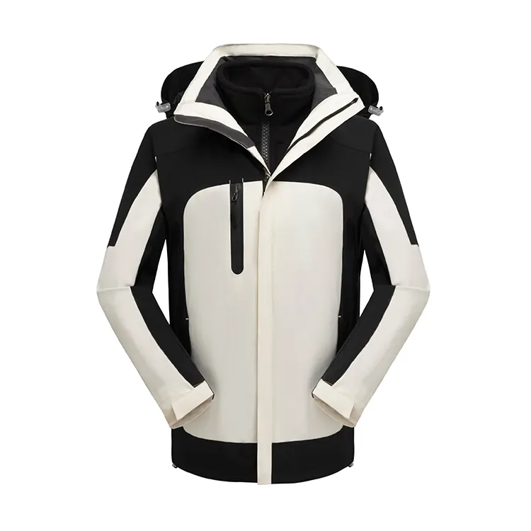 3 In 1 Zipper Outerwear Man Jacket Polyest Waterproof Windbreaker Winter Men Coats Logo Custom Jackets For Men