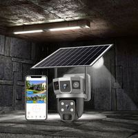 Caméra de surveillance solaire WiFi extérieure étanche à prix d'usine, grande autonomie, vision nocturne, détection humaine, mini moniteur de sécurité domestique