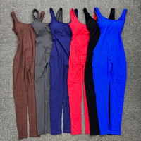 Combinaison de yoga et de sport moulante sans dos à taille en V pour le running en extérieur et le fitness