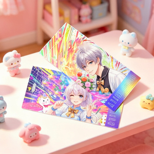 บัตรที่ระลึกเลเซอร์ลายรุ้งแบบนูน  ออกแบบเองได้ ขนาดเท่าไพ่โป๊กเกอร์ ทำจากกระดาษแข็ง สำหรับของที่ระลึกในงานอีเว้นท์ - Product Image 1