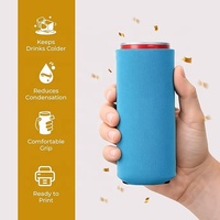 Porte-canettes isothermes en néoprène personnalisables avec logo, plusieurs couleurs disponibles, pour cadeaux promotionnels d'entreprise en gros