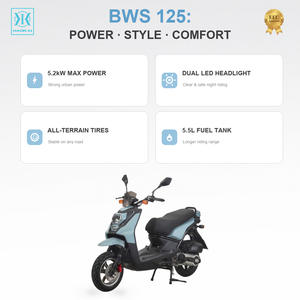 Scooter moto BWS 125 125cc, cyclomoteur à essence, <span class=keywords><strong>r</strong></span>éservoir de carburant de 5,5 L, 12 V 7 Ah, refroidissement par air forcé, frein à disque, style aventure - Product Image 4