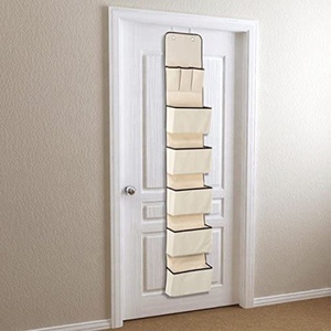Organisateur mural suspendu pour porte avec 8 poches - Crochets métalliques - Organisateur suspendu non tissé pour le bureau - Product Image 6