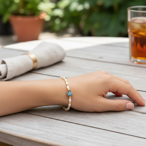 สร้อยข้อมือแฟชั่นประดับลูกปัดลายตาปีศาจ - Product Image 3