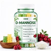 Gummies de D-Mannose en gros pour marque privée OEM, 90 unités, avec supplément alimentaire à la canneberge