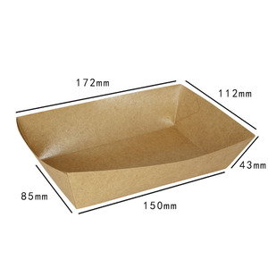 Box Fries Factory Price Wholesale Cheap Take Away Salad Box French Fries Paper Hot Dog Box Food Grade Paper Box
