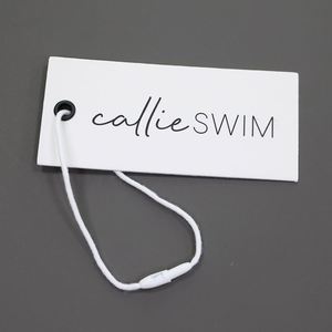Luxury Customized <b>White</b> Hang Tag Personalized With Logo Garment Cloth T Shirt Swing Hang Tag - Product Image 5