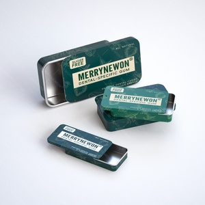 Merrynewon - Latas Metálicas Personalizadas de Alta Calidad, Embalaje para Mentas, Caja Deslizante Rectangular Pequeña para Dulces, Caja Cuadrada para Chicles - Product Image 2