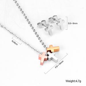 Nouvel ensemble de bijoux africains au design moderne, collier avec pendentif en or, acier inoxydable 316L, ensembles de bijoux pour femmes - Product Image 4