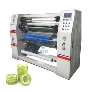 Máquina semiautomática para hacer rollos de cinta de papelería, CS215