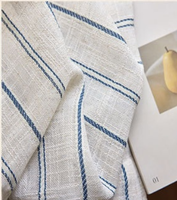 Rideau de fenêtre en maille tricotée personnalisable, translucide, non transparent, à plis ondulés/ripple, imprimé en 3D, style japonais, pour maison d'hôtes, bleu