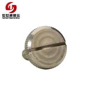 Alta cabeza tornillos de ajuste manual perno M2 M3 M4 M5 M6 Acero inoxidable ranurado tornillos de cabeza moleteada con collar - Product Image 2